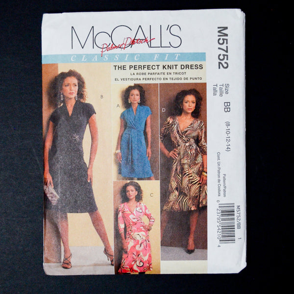 McCall's M5752 Knit Dress Sewing Pattern - Size BB (8-14)