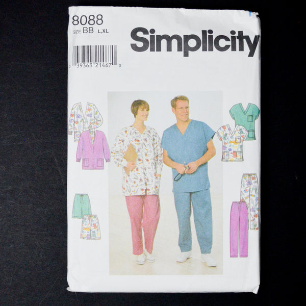 Simplicity 8088 Scrubs Sewing Pattern - Size BB (L-XL)