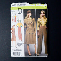 Simplicity 3688 1940's Retro Outfit Sewing Pattern - Size (AA (10-16)