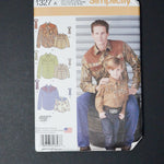 Simplicity 1327 Shirt + Tie Sewing Pattern Size A