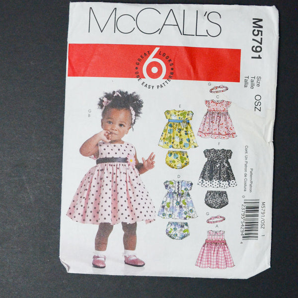 McCall's M5791 Toddler's Dress Sewing Pattern - One Size