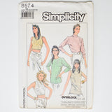 Simplicity 8574 Shirt Sewing Pattern - Size N (10-14)