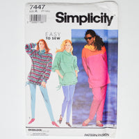 Simplicity 7447 Top + Pants Sewing Pattern - Size A (PT-XXL)
