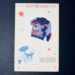 Knit O Graf No. 130 Cowboy Cardigan or Slipover Knitting Pattern - Size 4-10