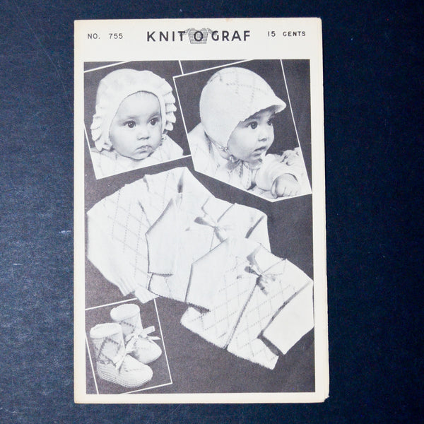 Knit O Graf No. 755 Infant Accessories + Clothing Knitting Pattern