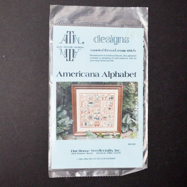 Ann Taylor Nelson Designs Americana Alphabet Counted Cross Stitch Pattern