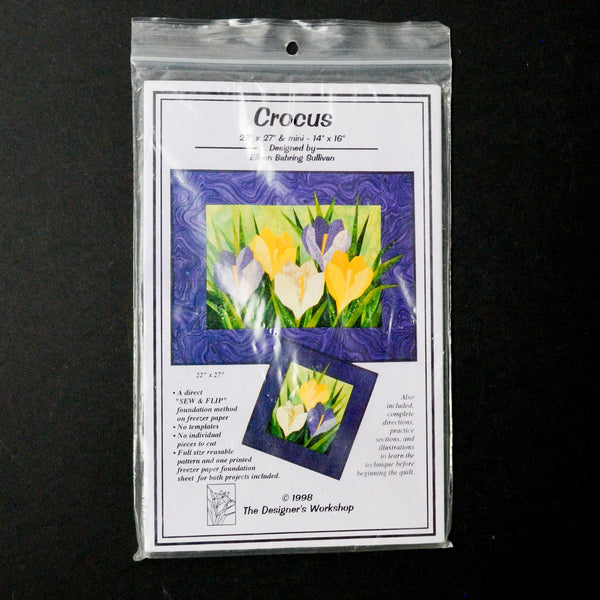 The Designer's Workshop Crocus Foundation Paper Piecing Pattern