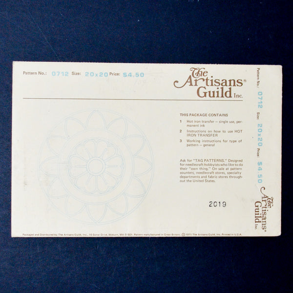 The Artisan's Guild Hot Iron Transfer Pattern No. 0712