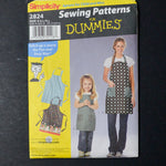Simplicity 2824 Child's and Misses' Aprons Sewing Pattern - Size A (S-L)