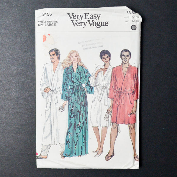 Very Easy Vogue 8155 Robe Sewing Pattern - Large