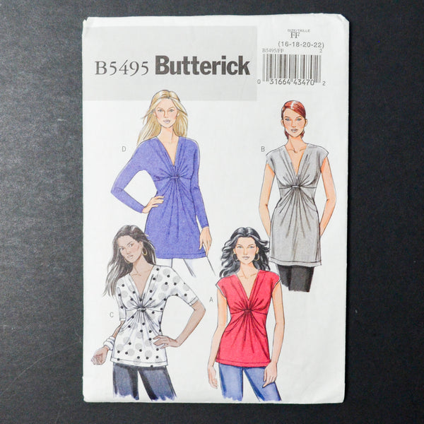Butterick B5495 Misses Top Sewing Pattern - Size FF (16-22)