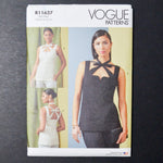 Vogue R11627 Misses Sleeveless Top Sewing Pattern - Size A5 (6-14)