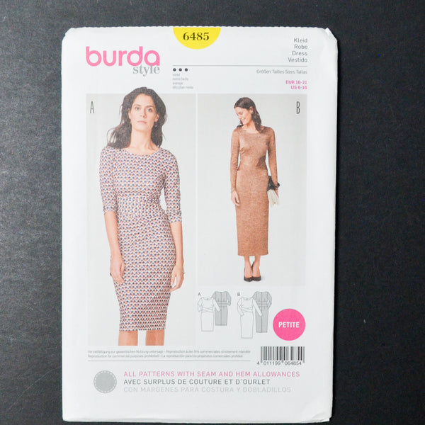 Burda Style 6485 Dress Sewing Pattern - (8-18) Make & Mend Burda Style 6485 Dress Sewing Pattern - (8-18) Make & Mend