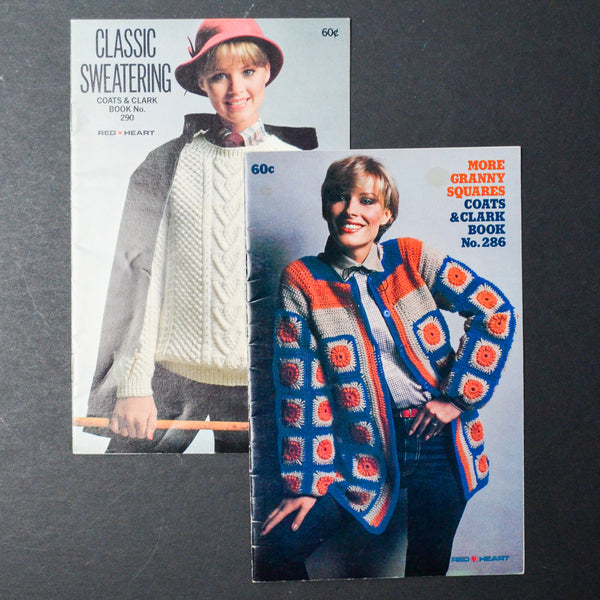 Coats + Clark Knit and Crochet Pattern Books - Set of 2