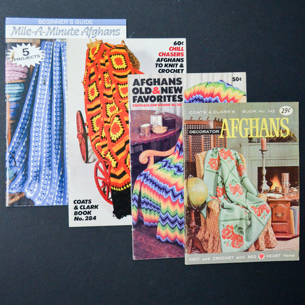Afghans Pattern Booklet Bundle - Set of 4