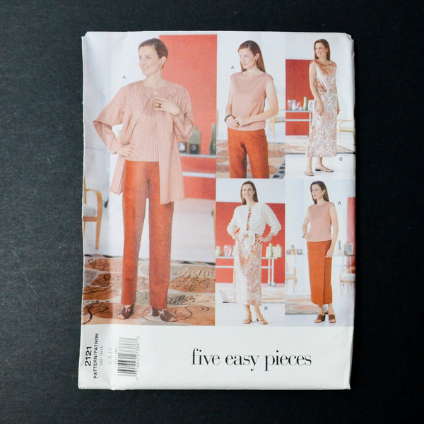Five Easy Pieces 2121 Misses Shirt, Top, Dress, Skirt + Pants Sewing Pattern