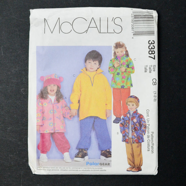 McCall's 3387 Toddler Jacket Sewing Pattern - Size CB (1-3)