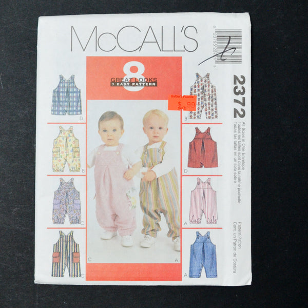 McCall's 2372 Infant's Jumpsuit or Coverall Sewing Pattern