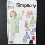 Simplicity 5370 Toddler's Jacket, Vest + Skirt Sewing Pattern - Size A (1/2-4)