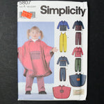 Simplicity 5807 Toddler Jumpsuit, Pants, Jacket + Poncho Sewing Pattern - Size A (1/2-4)