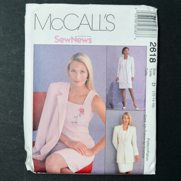 McCall's 2618 Dress + Jacket Sewing Pattern - Size D (12-16)