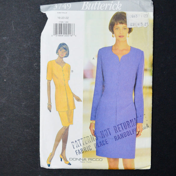 Butterick 3749 Dress Sewing Pattern - (18-22)
