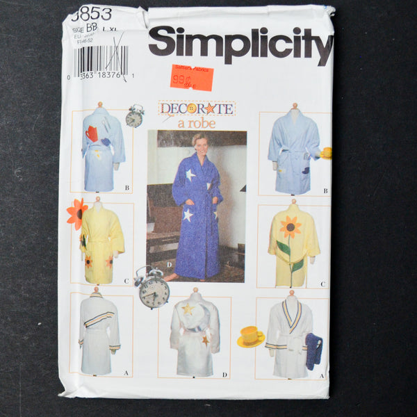 Simplicity 9853 Robe Sewing Pattern  - Size BB (L-XL)