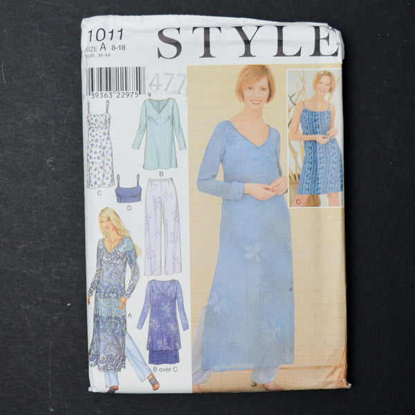 Style 1011 Dress, Top + Pants Sewing Pattern - Size A (8-18)