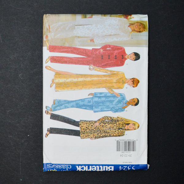 Butterick 5324 Tunic, Caftan, Top + Pants Sewing Pattern - (20-24)