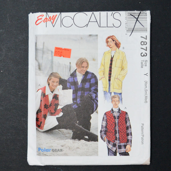 McCall's 7873 Jacket + Vest Sewing Pattern - Size Y (XS-M)
