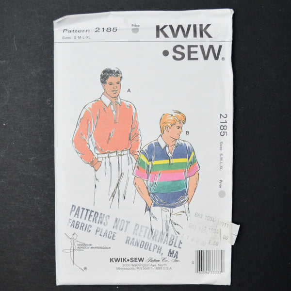 Kwik Sew 2185 Men's Shirt Sewing Pattern - (S-XL)