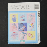 McCall's 2490 Preemie/Infants' Layette Sewing Pattern - All Sizes