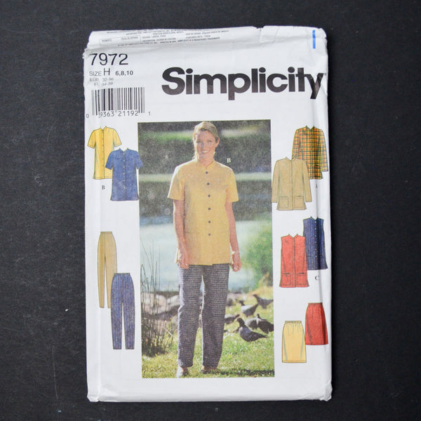 Simplicity 7972 Tunic, Skirt + Pants Sewing Pattern - Size H (6-10)