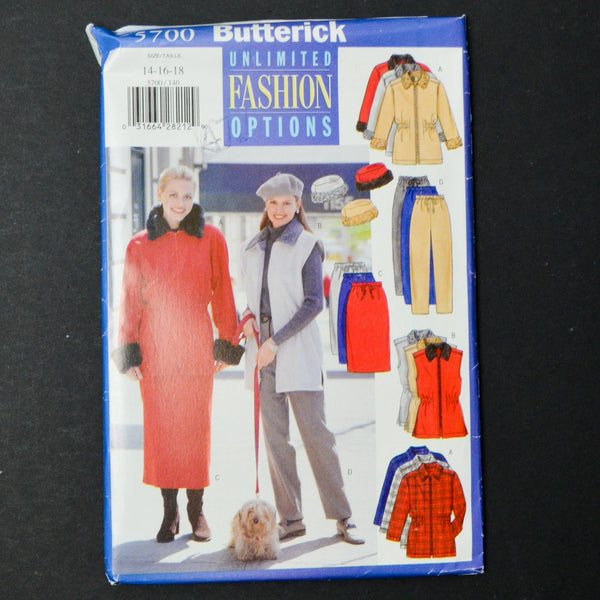 Butterick 5700 Jacket, Vest, Skirt, Pants + Hat Sewing Pattern - Sizes 14-18