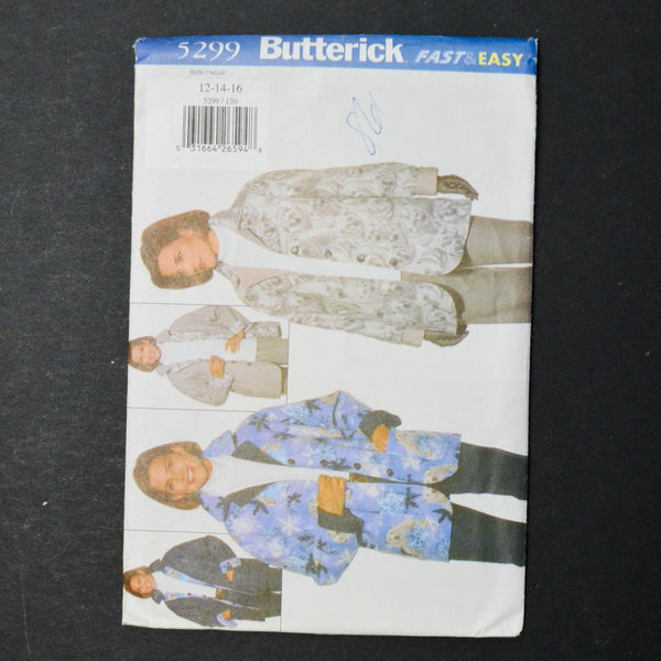 Butterick 5299 Jacket Sewing Pattern - Size 12-14
