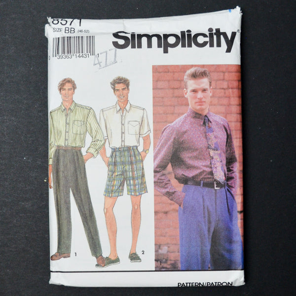 Simplicity 8571 Pants or Shorts + Shirt Sewing Pattern - Size BB (46-52)