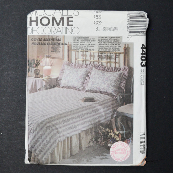 McCall's Home Decorating 4403 Cover Essentials Sewing Pattern