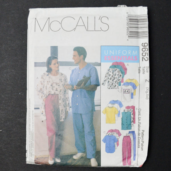 McCall's 9652 Uniform Sewing Pattern - Size Z (XL-XXL)