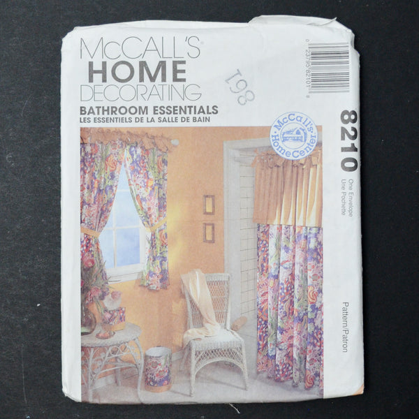 McCall's Home Decorating 8210 Bathroom Essentials Sewing Pattern