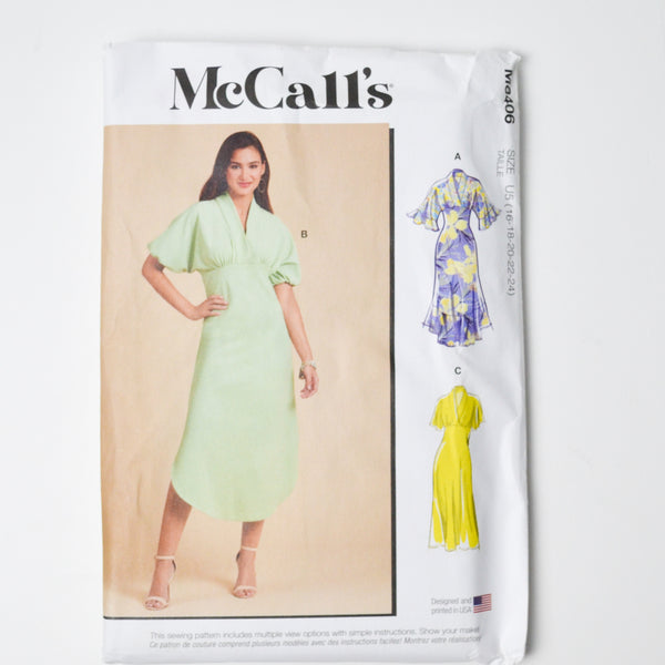 McCall's M8406 Misses' Dress Sewing Pattern - Size U5 (16-24)