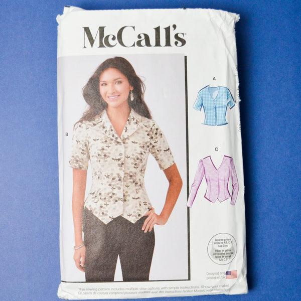 McCall's M8451 Misses' Tops with Cup Sizes - Size Y5 (18-26)