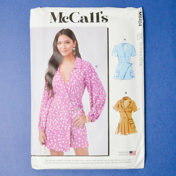McCall's M8454 Misses' Romper Sewing Pattern Size D5 (4-12)