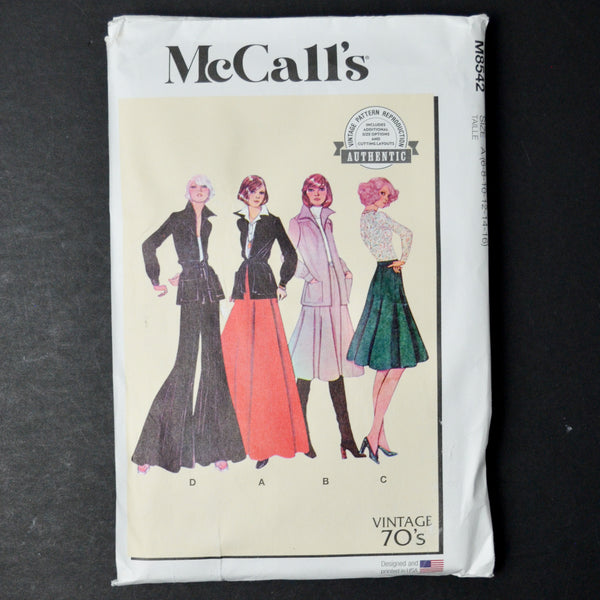 McCall's M8542 Misses' Jacket, Skirt and Pants Sewing Pattern - Size A (6-16)