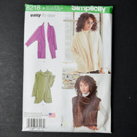 Simplicity 8218 Misses' Jackets and Fur Vest Sewing Pattern - Size A (XS-XL)