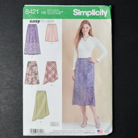 Simplicity 8421 Misses' Skirt and Asymmetrical Bias Skirt Sewing Pattern Size H5 (6-14)
