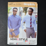 Simplicity 8427 Men's Fitted Shirt Sewing Pattern Size AA (34-42)