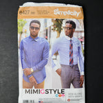 Simplicity 8427 Men's Fitted Shirt Sewing Pattern Size BB (44-52)