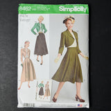 Simplicity 8462 Misses' Vintage Blouse, Skirt and Lined Bolero Sewing Pattern Size H5 (6-14)