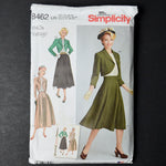 Simplicity 8462 Misses' Vintage Blouse, Skirt and Lined Bolero Sewing Pattern Size U5 (16-24)