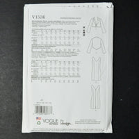 Vogue V1536 Misses'/Misses' Petite Jacket and Dress Sewing Pattern - Size A5 (6-14)